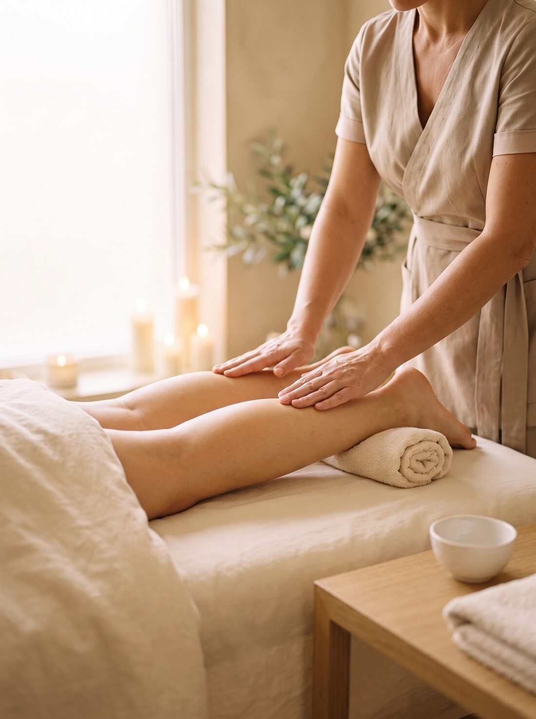 Lymphatic drainage massage at V SPA